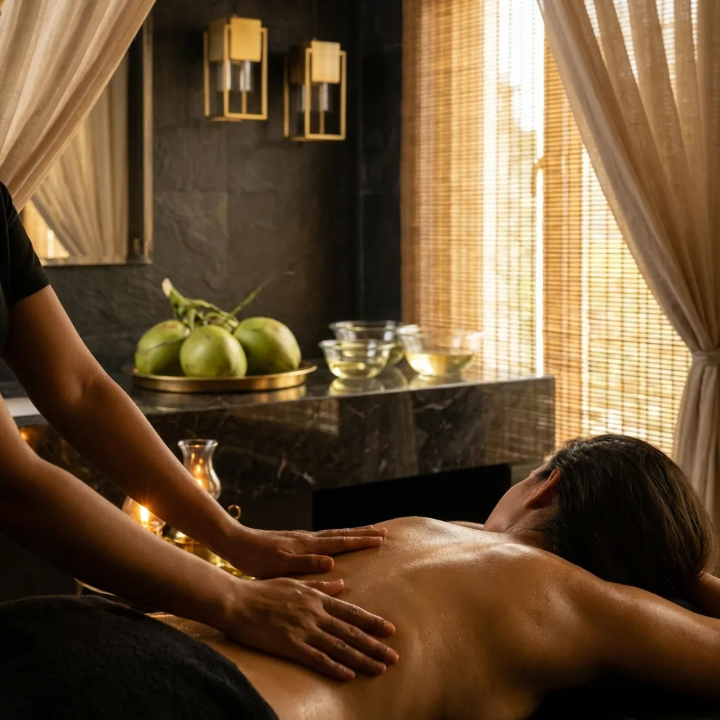 Coconut oil massage at Vedanta Wellness Spa, Bhubaneswar